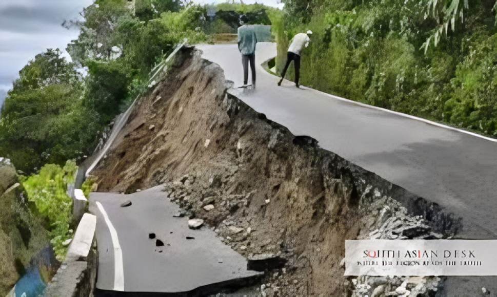 Darjeeling Floods Landslides can be seen in the picture