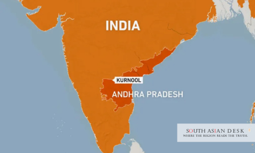 Indian Bus Crash Fire: 25 Dead in Andhra Pradesh Horror 1 Indian Bus Crash Highlighted on Indian Map