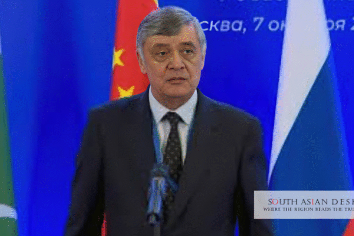 Kabulov Hails Afghanistan Ties during a press conference