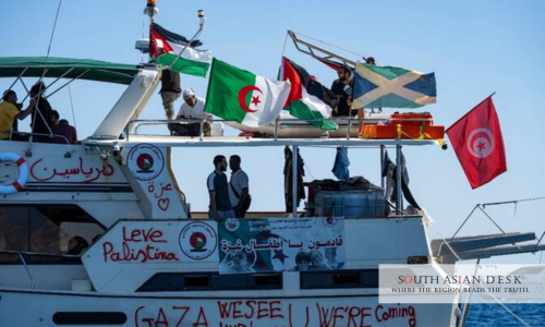 Pakistan Demands for 13 Gaza Flotilla Activists Detained as seen in the picture