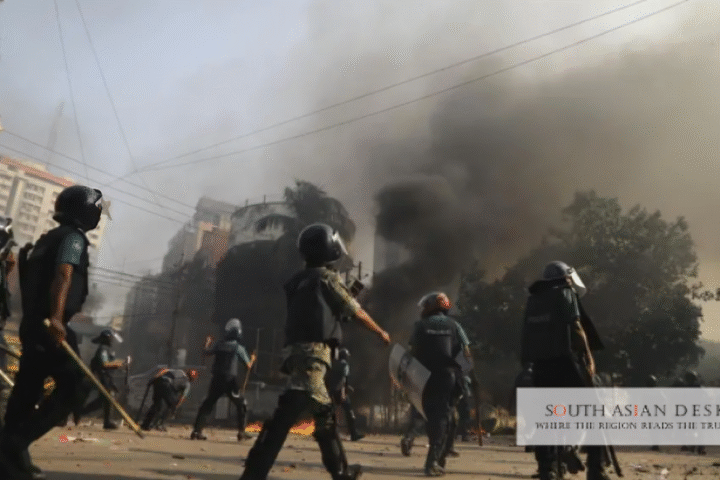 Sheikh Hasina Supporters Protest Ignites 32 Bomb Blasts