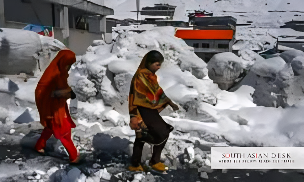 Snowfall in Pakistan Paralyzes Northern Regions with 9 Inches