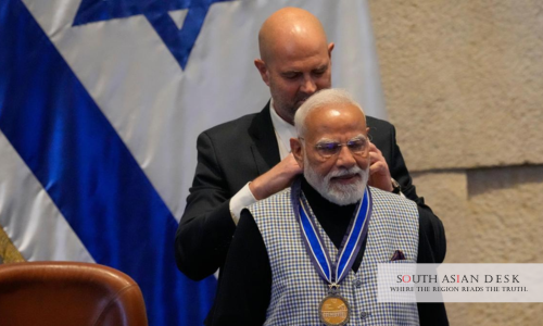 Indian PM Modi Awarded Speaker of the Knesset Medal by Israeli Parliament