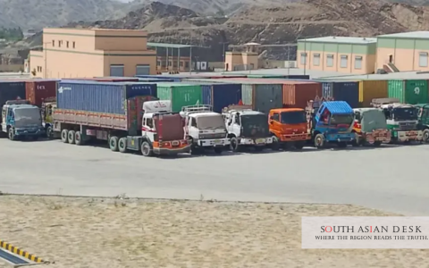 WFP containers at Torkham border