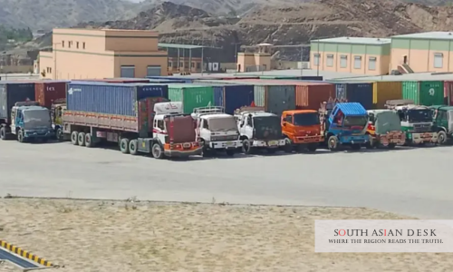 WFP containers at Torkham border