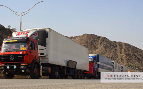 humanitarian aid trucks