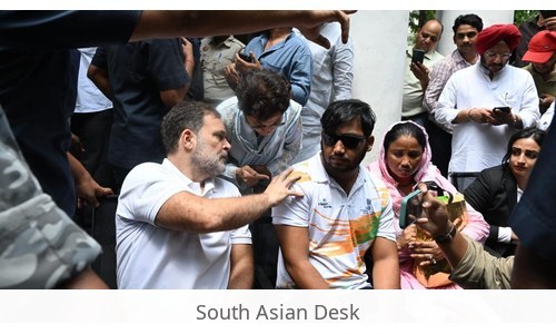 Rahul Gandhi Protests at Delhi Police Station Demanding FIR Over Pellet Gun Use