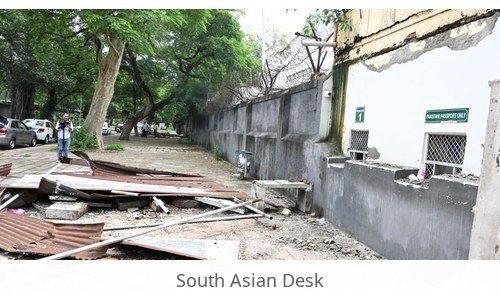 Demolition of Unauthorised Structures Outside Pakistan High Commission in Delhi